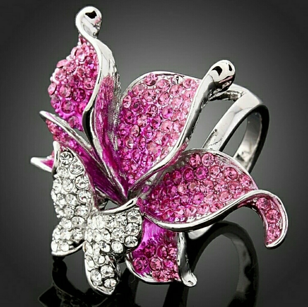 "Purple Amethyst" Crystal Ring
